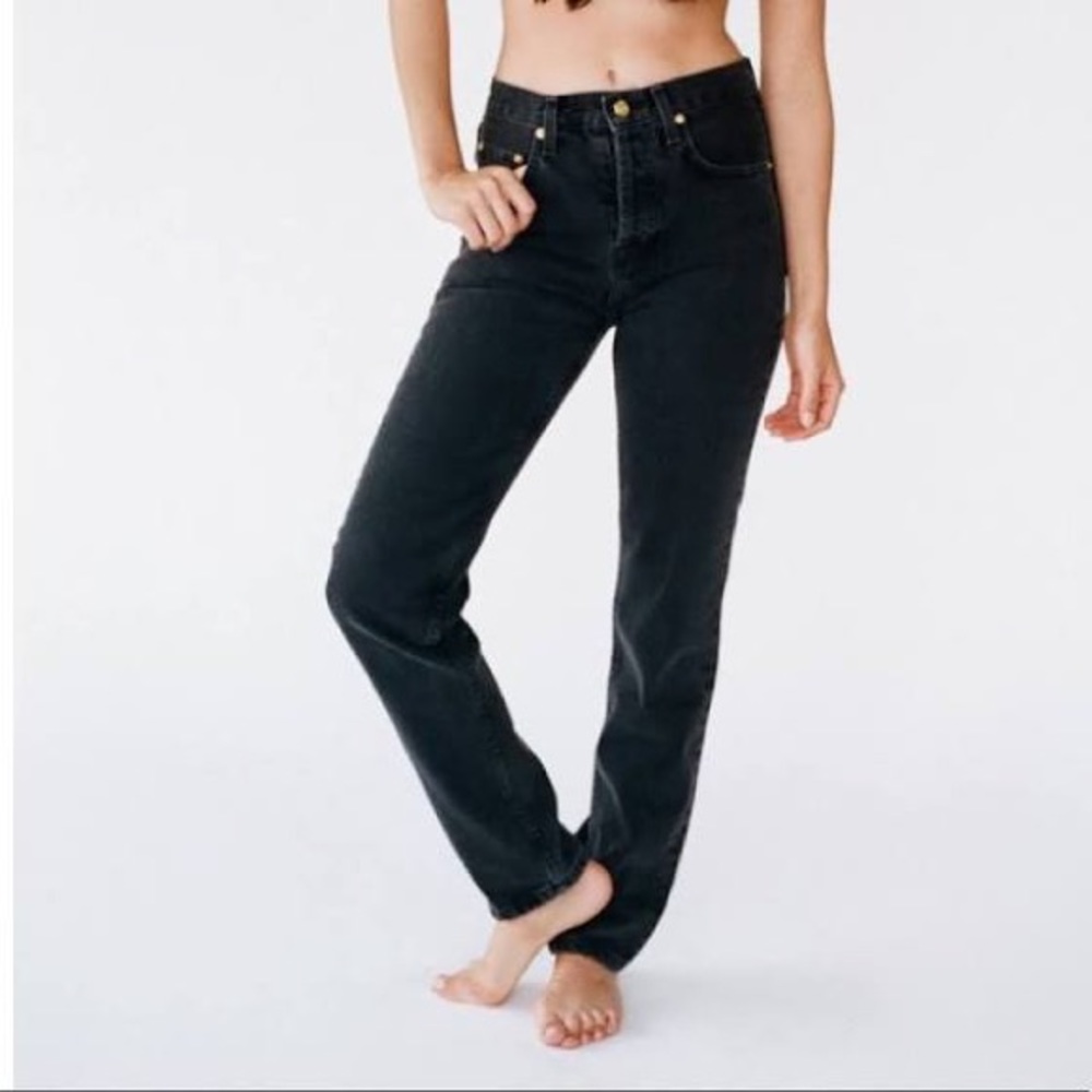Jeu Illimite Black High Rise Classic Denim Jeans